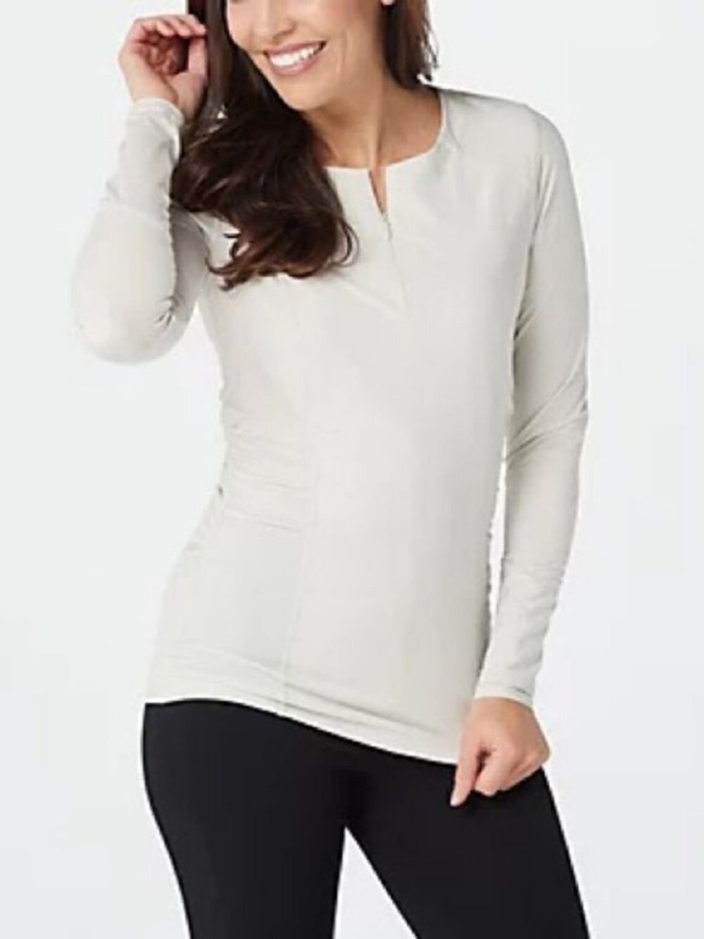 zuda Z-Sol Ruching Detail Knit Top